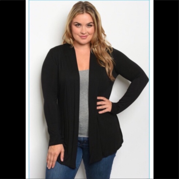 Cardigan Casual Black - Plus Size - Picture 3 of 6